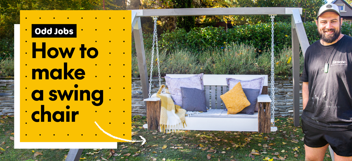 Make your own outdoor swing chair MasterStroke by Resene