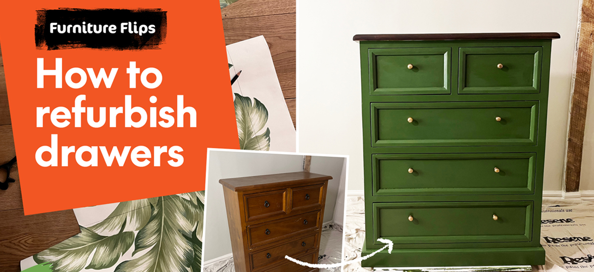 Furniture Flip Paint an old chest of drawers MasterStroke by Resene